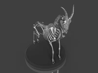 Goat Skeleton Concept Art Model 3D model