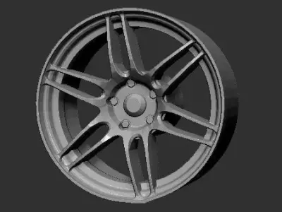 Weds SA60M Wheels 3D Print Ready Model Rims  3D print model