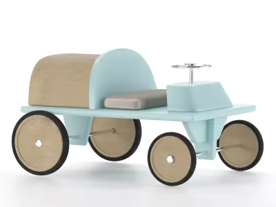 baby car blue 3D model