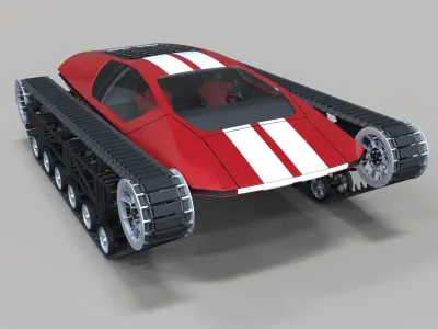 Concept tracked sport car 3D model
