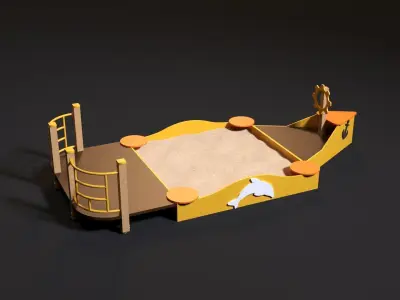 Sandbox boat 3D model