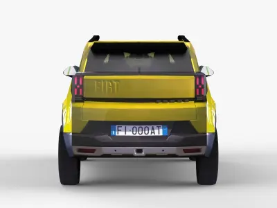 Fiat Panda NEW Low-poly 3D model