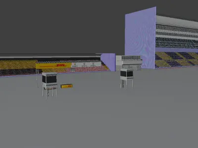 Race Track Props LowPoly Realistic  Low-poly 3D model