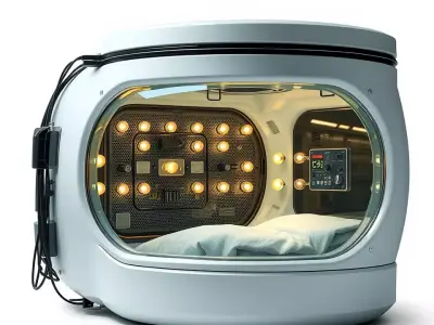 Futuristic Sleep Pod Interior Model Pack Low-poly 3D model