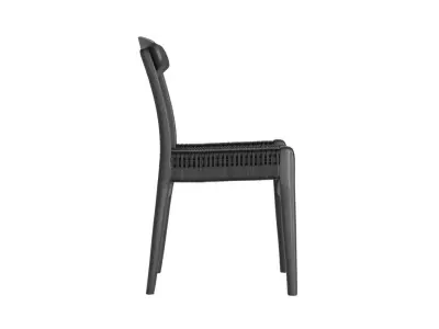 Larsen Solid Wood Dining Chair 3D model