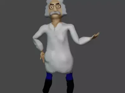 crazy scientist  Free 3D model