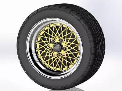 Wheel BBS RS 17inch for scale model 3D print model