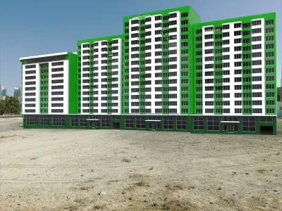 Residential complex 3D model