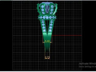 LUXURY SOLITAIRE ENGAGEMENT RING 3D PRINTABLE MODEL 3D print model