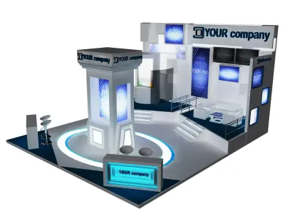  Booth Exhibition Stand a34 3D model