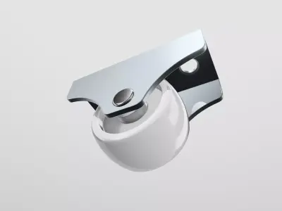 Furniture Wheel Bed Drawer Roller High Precision 3D Model 3D model