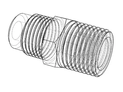 Parker Male Connector 48F Series 3D model