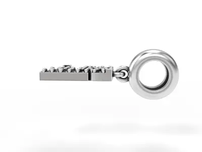 BFF charm with Gems 3D print model