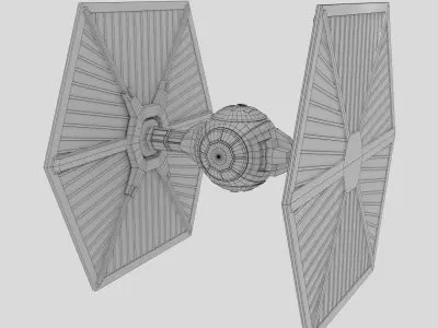 New Order TIE Fighter Free 3D model