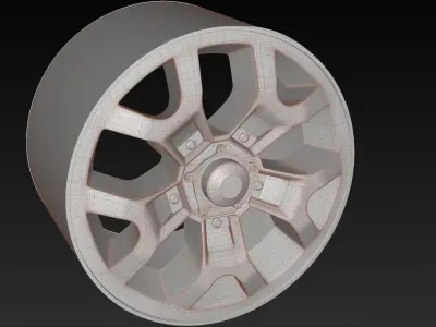 Off Road Wheel 3D model Low-poly 3D model