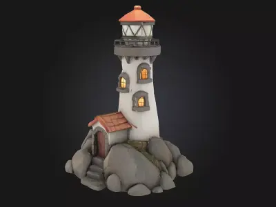 Lighthouse Haven  A Beacon of Light and Legend 3D model