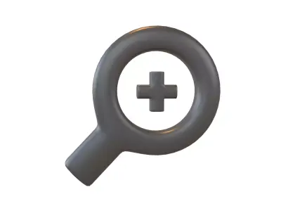 Zoom In Symbol v1 002 Low-poly 3D model