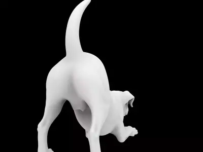 Dog Playful Puppy Pose 3D Print Model 3D print model