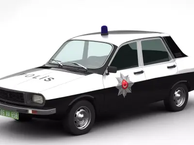 Renault 12 TS Police 3D model