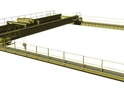 Industrial crane 3D model