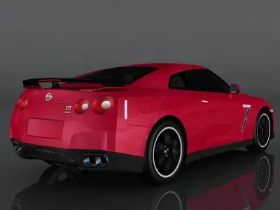 Nissan GT-R Low-poly 3D model