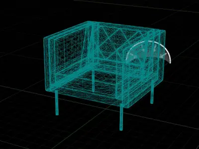 PlusHalle Harlequin Chair UE4 Low-poly 3D model