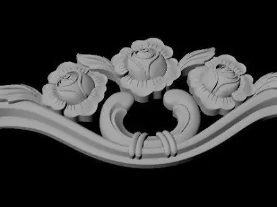 Central decor ornament for furniture 3D model 541