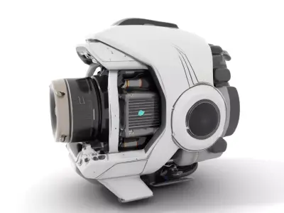 Futuristic Camera Drone Engine model pack Low-poly 3D model