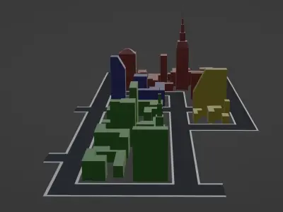 Mini City Sample - 3D Model 3D model