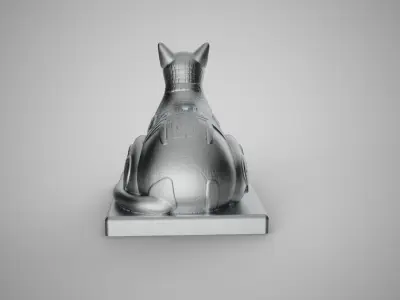 Cat Abstract Trinket 3D print model