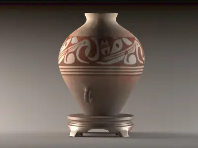 ancient pottery antique vase old statue houseware porcelain 3D model