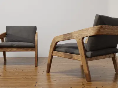 Furniture - Modern Lounge Chair Free 3D model