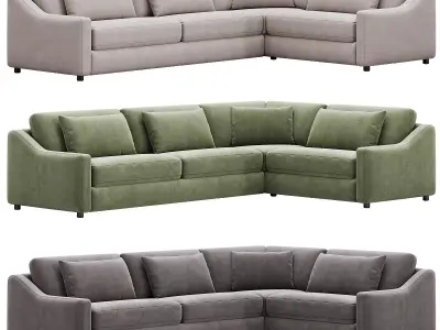 Ashby Sofa Two-Piece Sectional By Arhaus 3D model