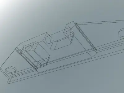 Level metal bracket Low-poly 3D model