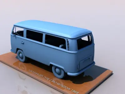 VOLKSWAGEN BAY WINDOW TYPE 2 1969 3D print model