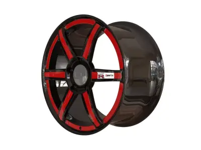 LLanta Deportiva Negra 3D Max 3D model