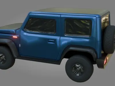 Jeep Vehicle - Game Ready - PBR Low-poly 3D model