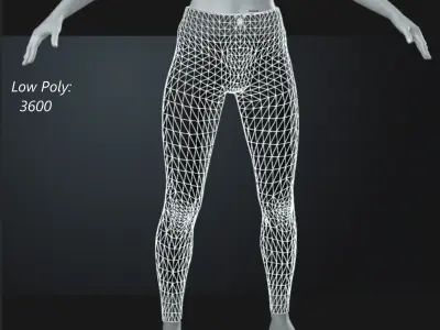 Black Leggings 4K Unreal Engine 3D model