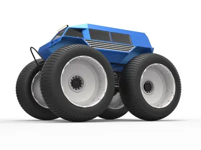 Fat mud truck V2 3D model