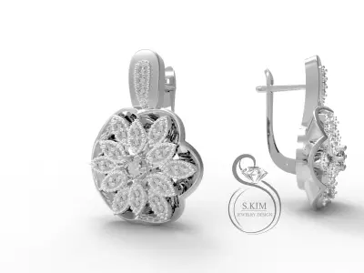 Ring ang earrings 3D Print Model 3D print model