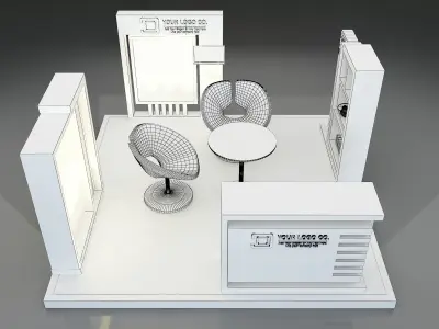 Booth Exhibition Stand a249c 3D model