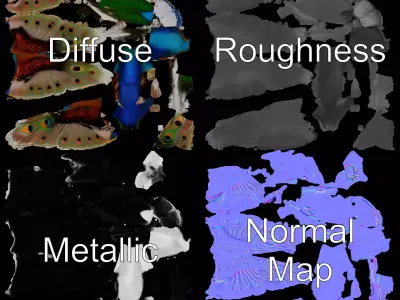 Vibrant Peacock model pack Low-poly 3D model