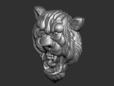 tiger head 3D print model