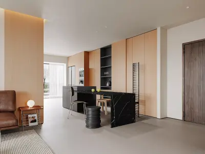 Modern living room dining room interior scenes 285 3D model