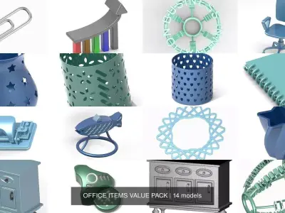 OFFICE ITEMS VALUE PACK 3D Model Collection