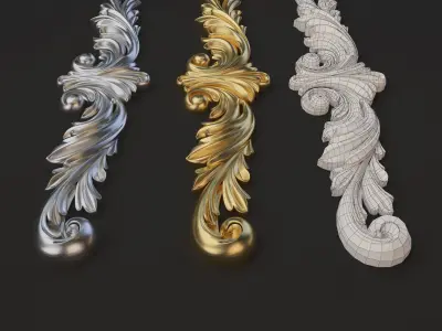 Corona decor for cnc Low-poly 3D model