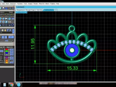 Enameled Eye Pendant 3D print model
