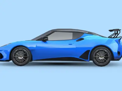 Lotus Evora GT 430 2018 Low-poly 3D model