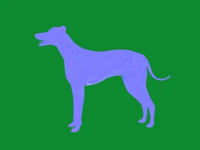 Italian Greyhound Dog Low-poly 3D model