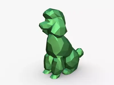 Poodle figure 3D print model